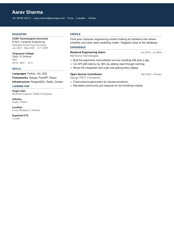Hero resume template